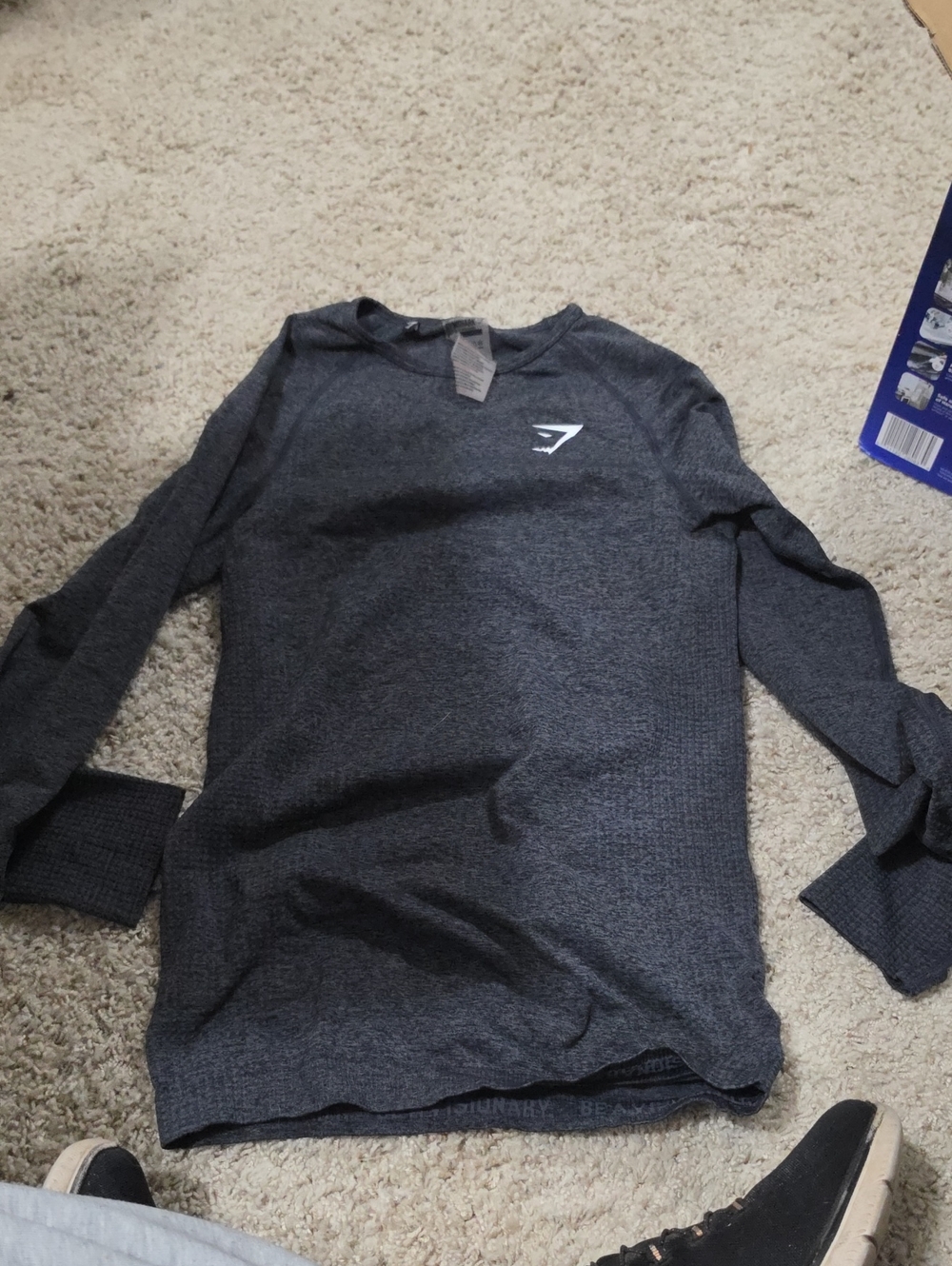 Gymshark Light Teal Seamless Long Sleeve Top